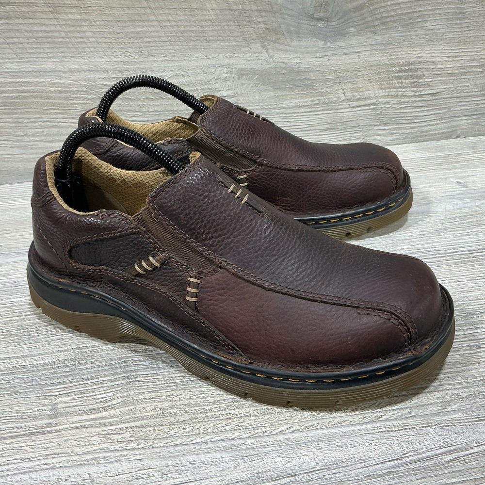 Dr. Doc Martens Y2K VTG Mawgan Loafers Mens Size 7 Brown Leather Slip On Casual